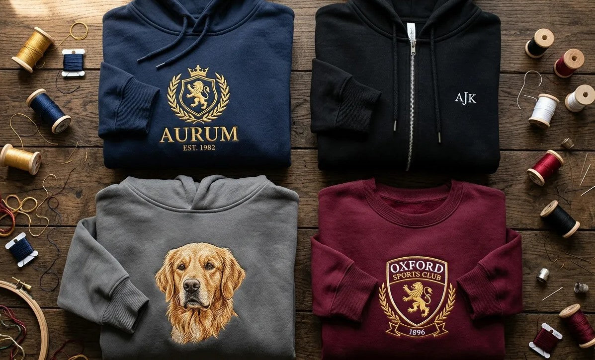 Bluzy z haftem na zamówienie – logo firmowe, napis, haft ze zdjęcia psa i herb sportowy, CustomClothes.pl Bielsko-Biała
