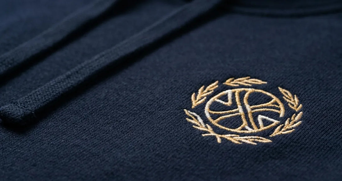 haft komputerowy na bluzie - zbliżenie na strukturę nici, CustomClothes.pl Bielsko-Biała