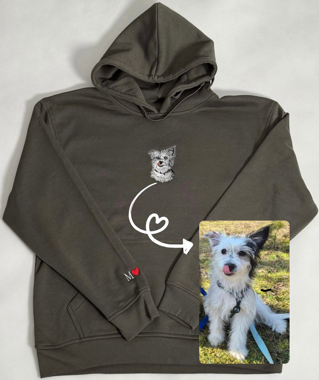 personalizowana bluza z haftem psa ze zdjęcia