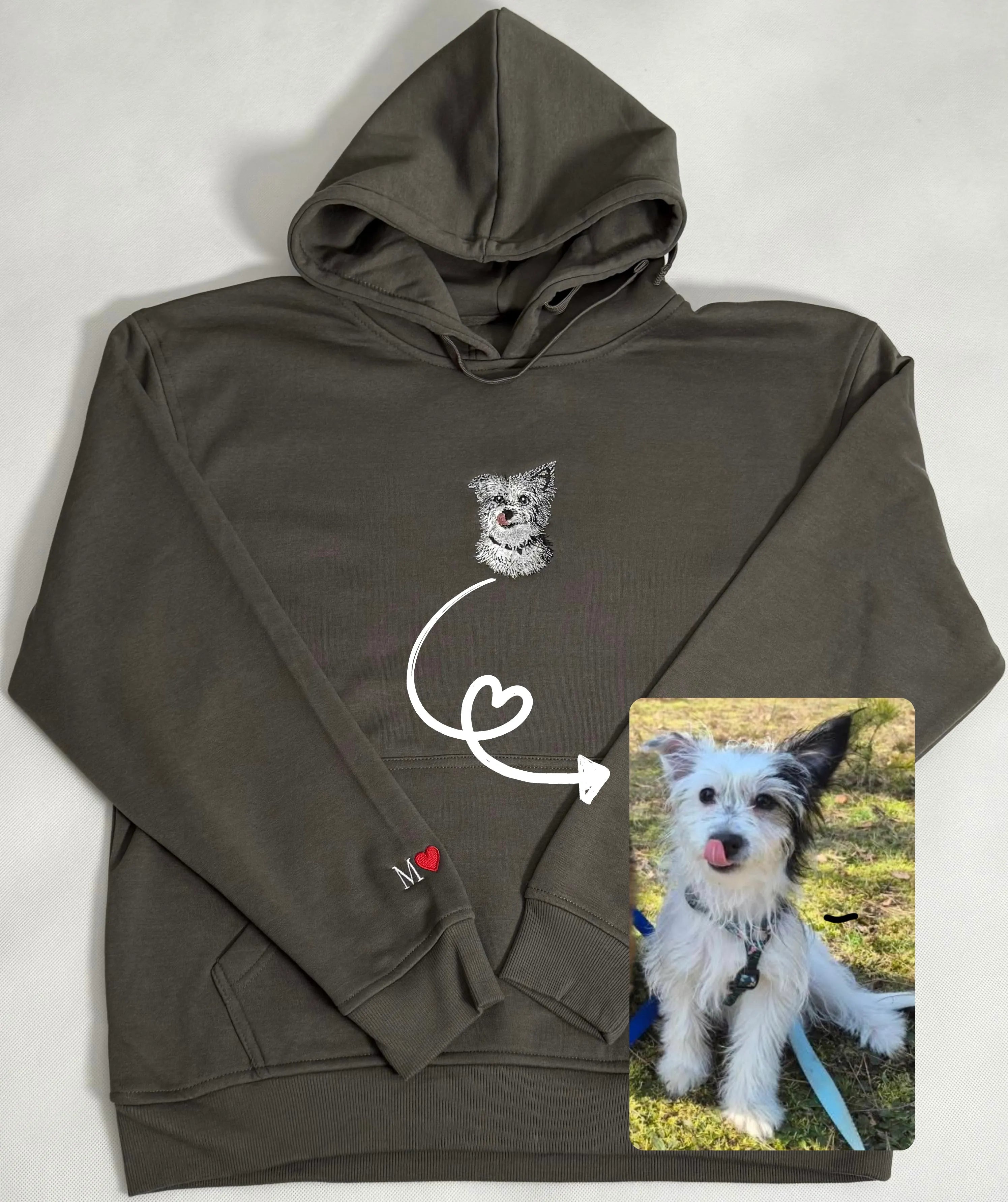 personalizowana bluza z haftem psa ze zdjęcia