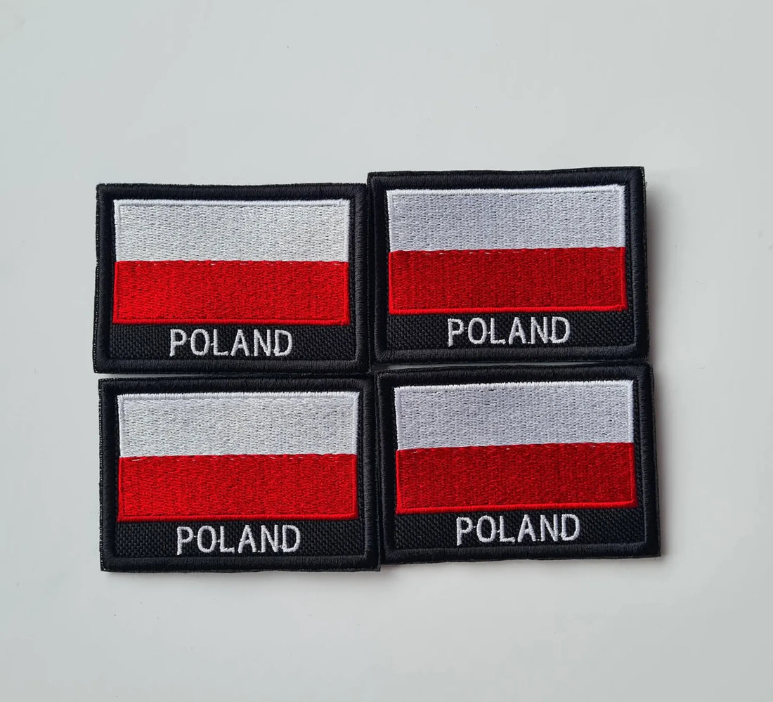haftowane naszywki flaga polski z rzepem