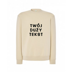Personalizowana bluza bez kaptura z dużym własnym napisem - CustomClothes.pl