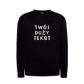 Personalizowana bluza bez kaptura z dużym własnym napisem - CustomClothes.pl