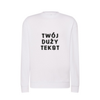 Personalizowana bluza bez kaptura z dużym własnym napisem - CustomClothes.pl