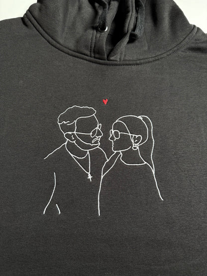 Bluza z kapturem z haftem z twojego zdjęcia