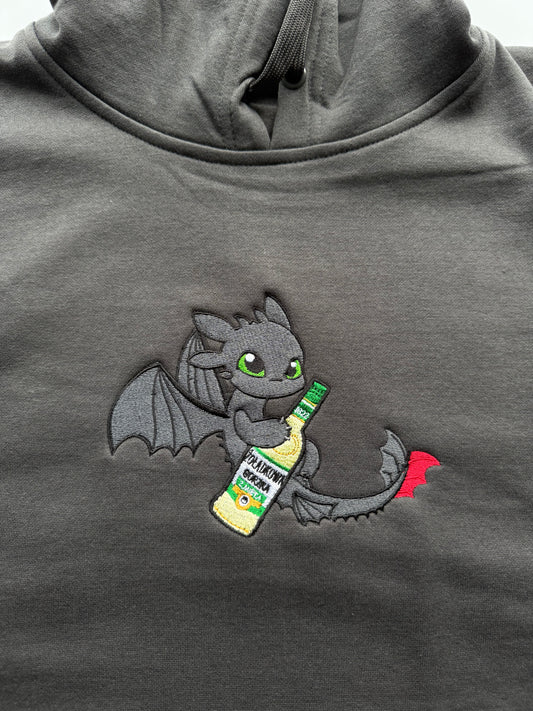 Bluza z haftem Furii z butelką