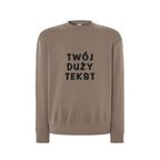 Personalizowana bluza bez kaptura z dużym własnym napisem - CustomClothes.pl