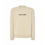 Personalizowana bluza bez kaptura z małym własnym napisem - CustomClothes.pl