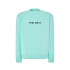 Personalizowana bluza bez kaptura z małym własnym napisem - CustomClothes.pl