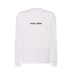 Personalizowana bluza bez kaptura z małym własnym napisem - CustomClothes.pl