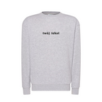 Personalizowana bluza bez kaptura z małym własnym napisem - CustomClothes.pl