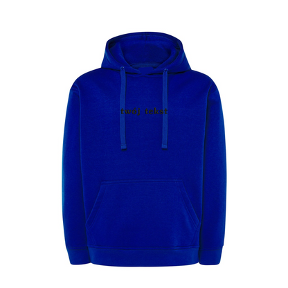 Personalizowana bluza z kapturem z małym własnym napisem