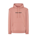 Personalizowana bluza z kapturem z małym własnym napisem - CustomClothes.pl