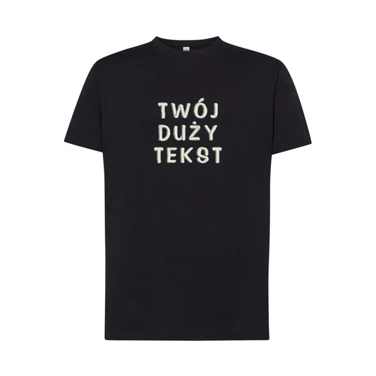 Koszulka personalizowana z dużym napisem