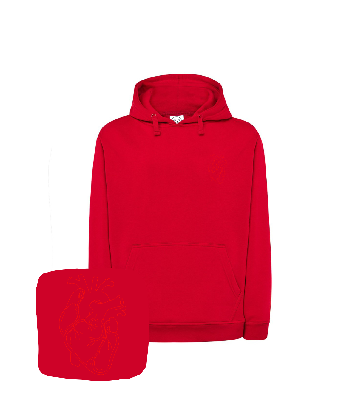 Bluza z haftem anatomicznego serca – bluza anatomicznego serca dostępna w wielu kolorach