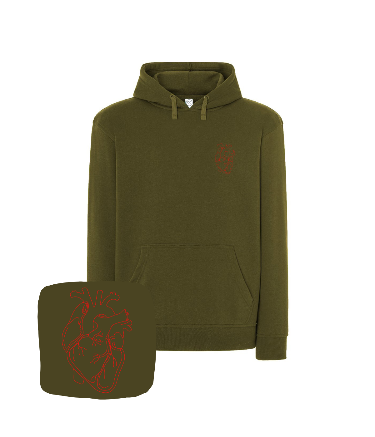 Bluza z haftem anatomicznego serca – bluza anatomicznego serca, pomysł na prezent