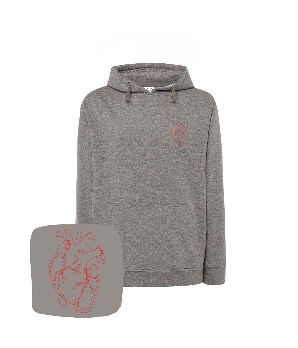 Bluza z haftem anatomicznego serca – bluza anatomicznego serca całoroczna, uniwersalny fason