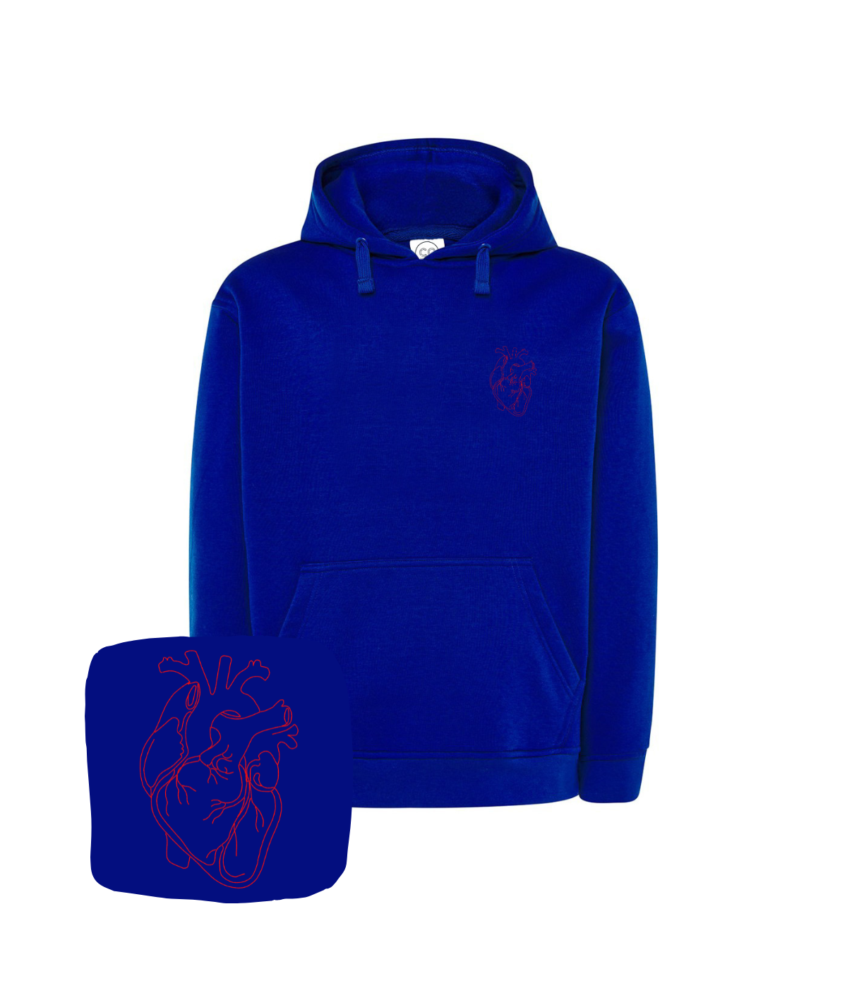 Bluza z haftem anatomicznego serca – bluza anatomicznego serca damska, kobiecy krój