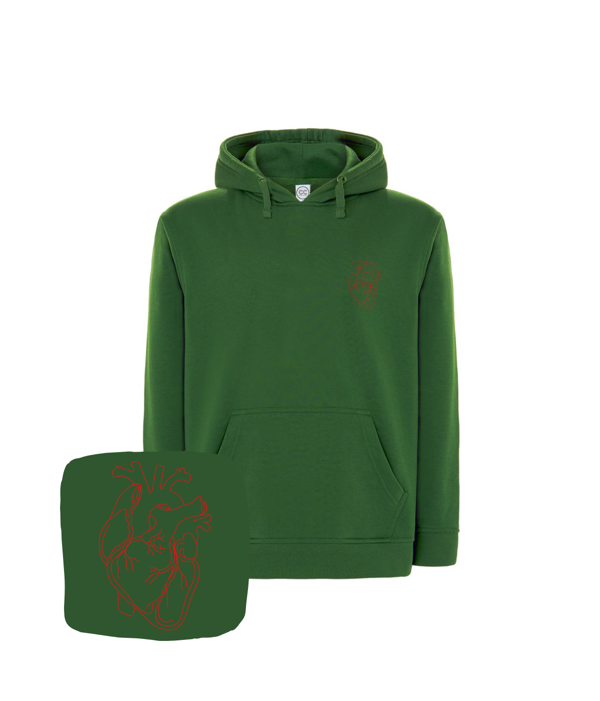 Bluza z haftem anatomicznego serca – bluza z napisem anatomicznego serca, personalizacja