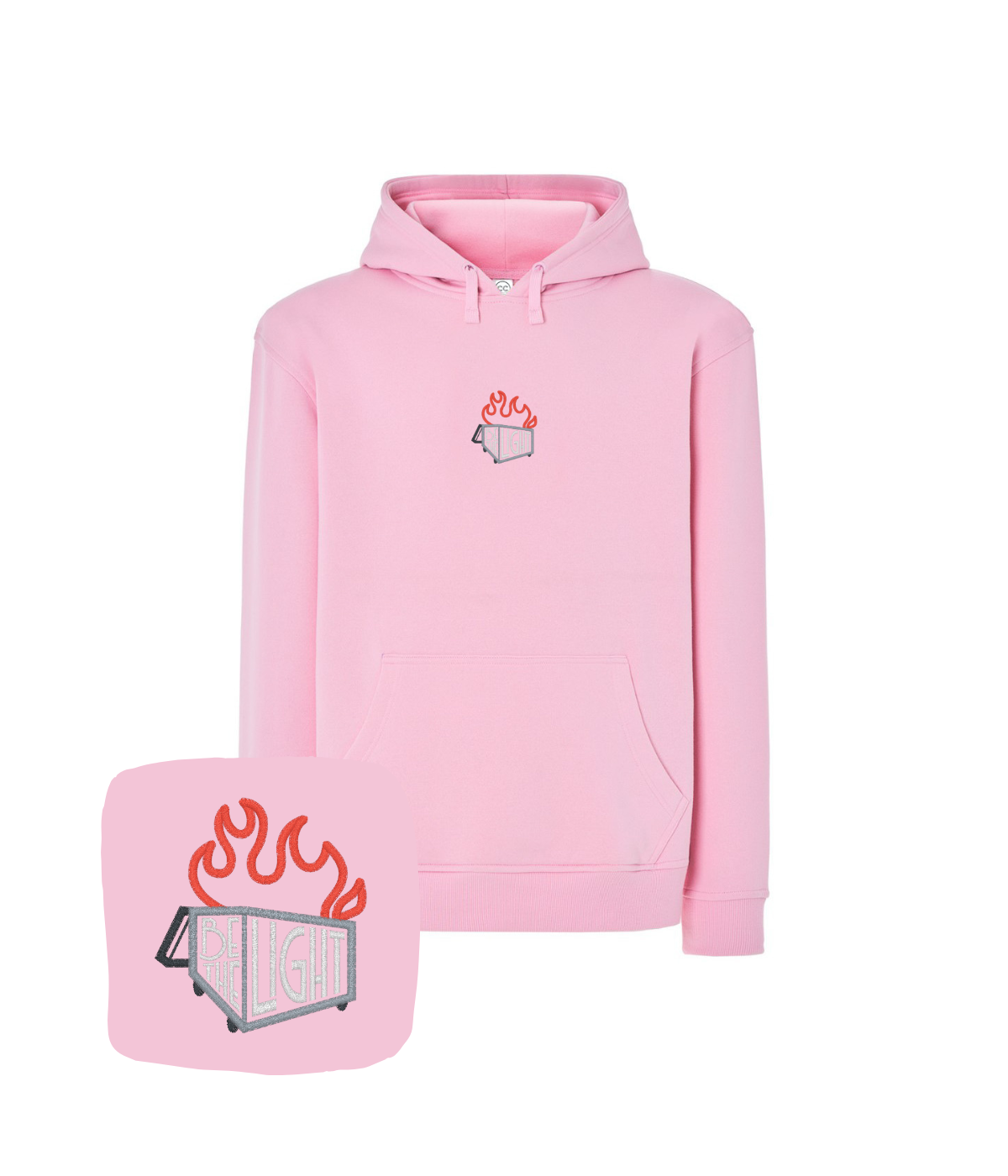 Bluza z haftem Be The Light – bluza be the light slim fit, elegancki fason