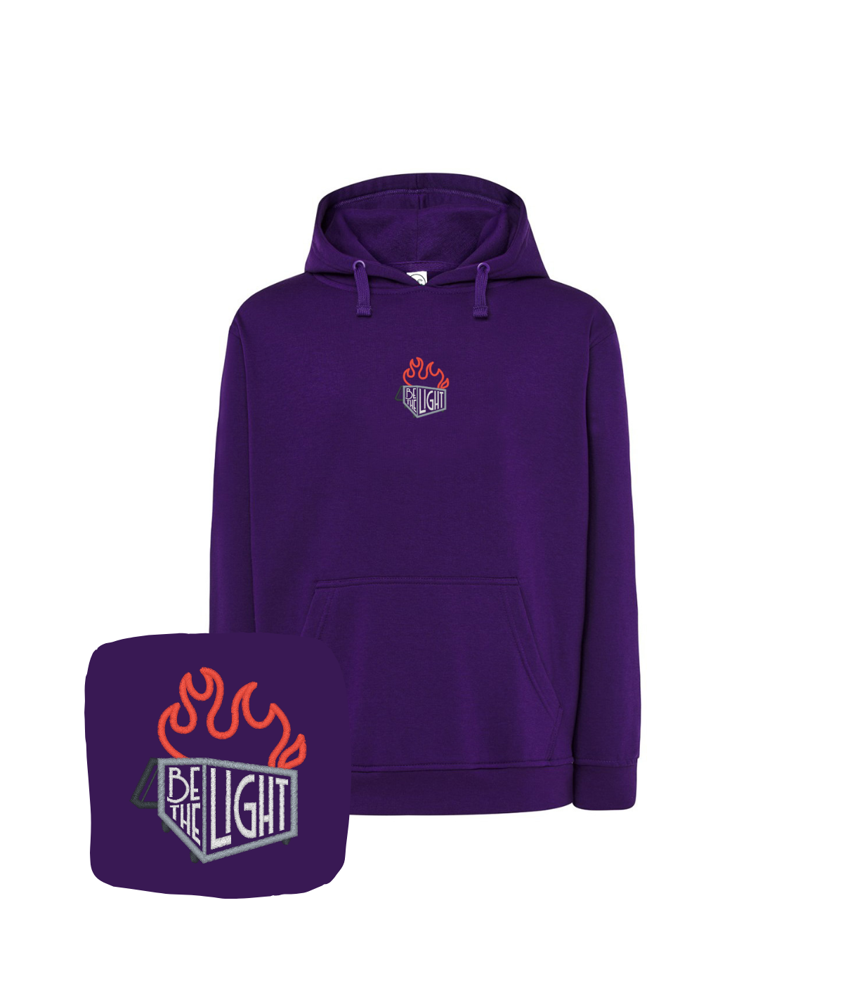 Bluza z haftem Be The Light – bluza be the light na zamówienie, indywidualny projekt