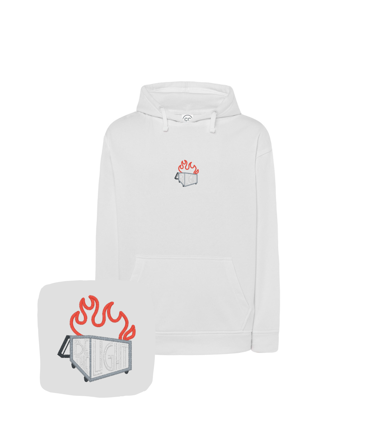 Bluza z haftem Be The Light – bawełniana bluza be the light, miękka i oddychająca