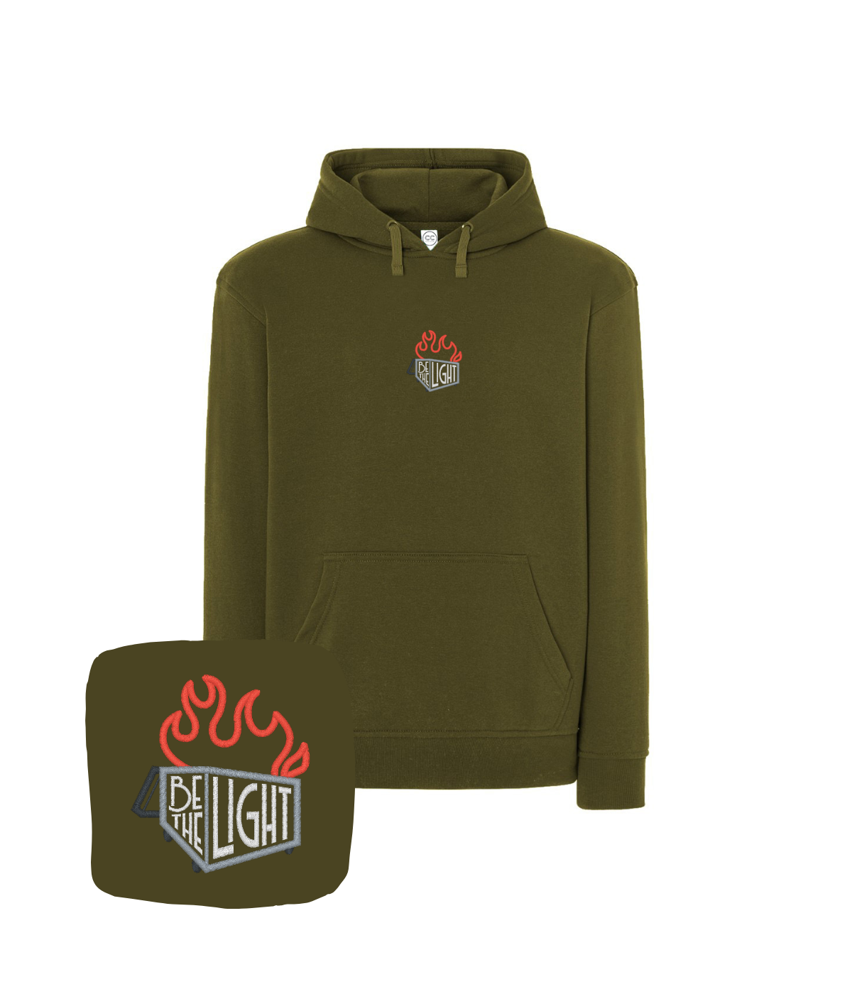 Bluza z haftem Be The Light – wygodna bluza be the light, idealny komfort noszenia