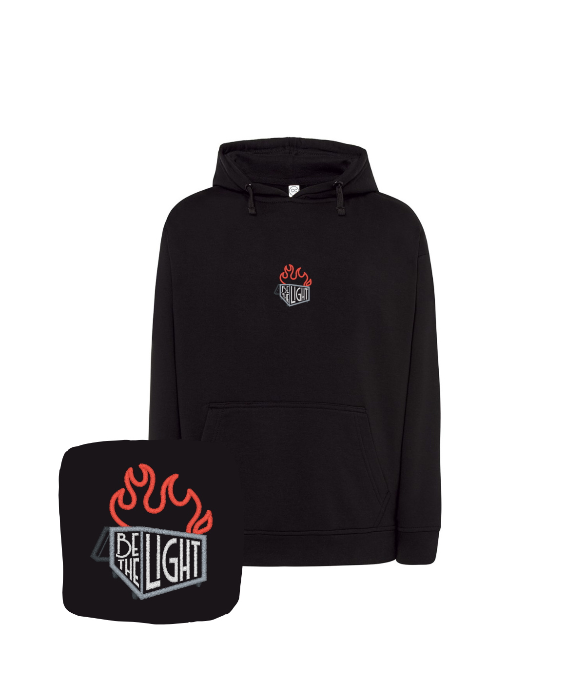 Bluza z haftem Be The Light – bluza be the light damska, kobiecy krój