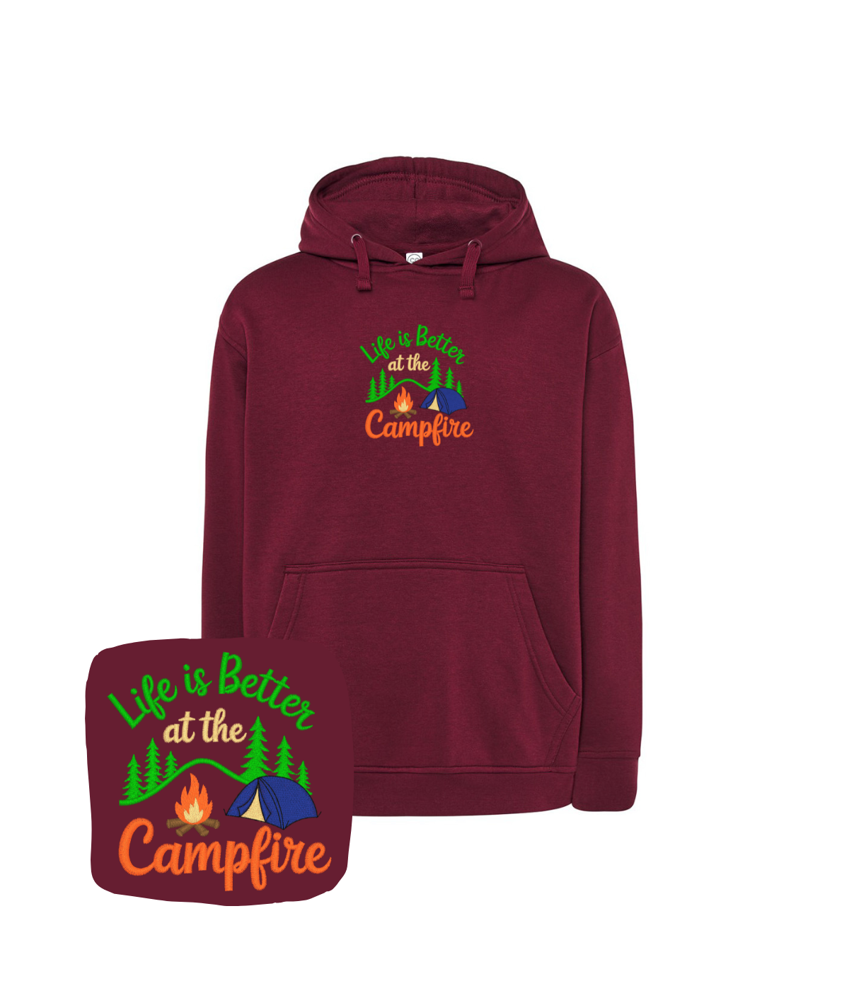 Bluza z haftem Campfire – bluza campfire oversize, luźny krój