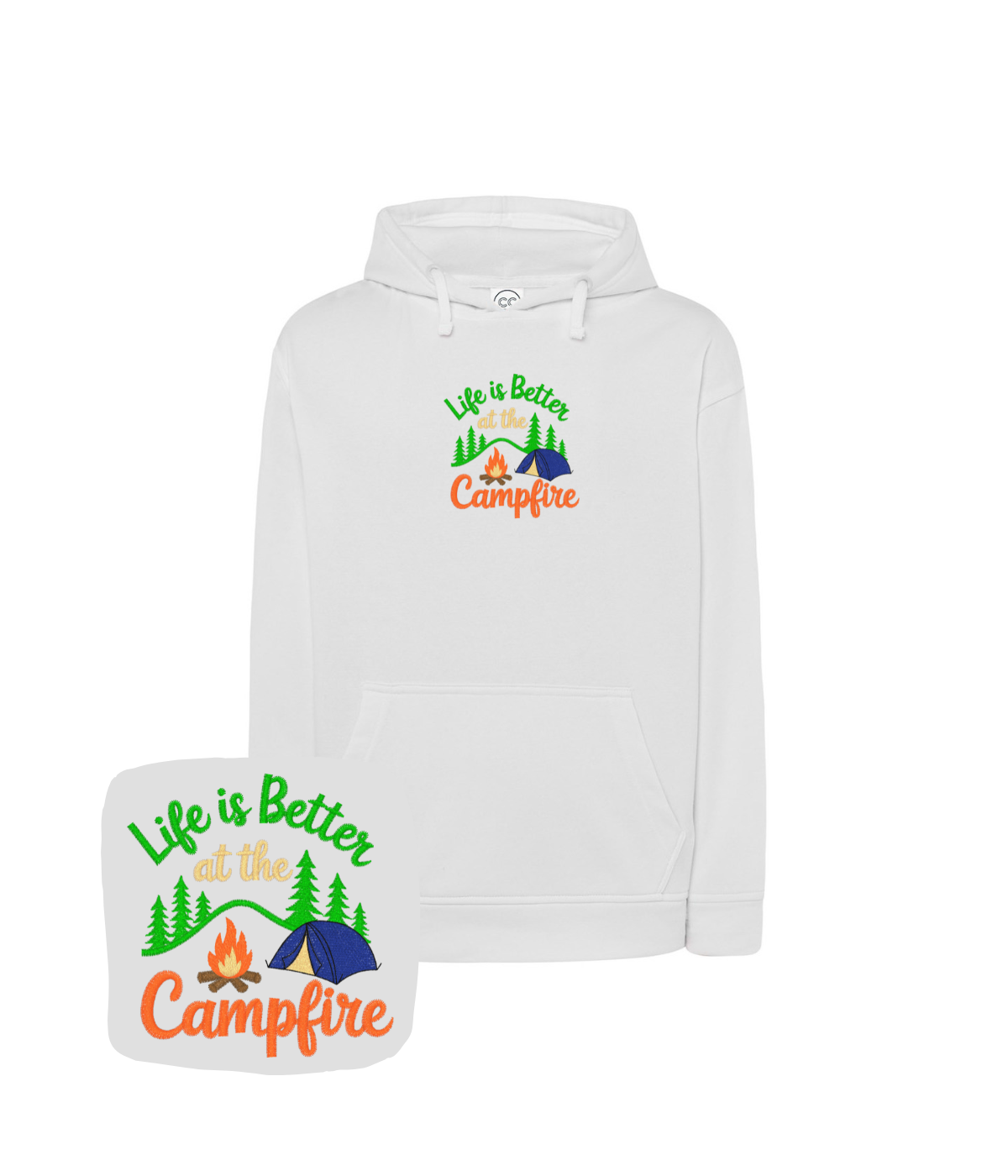 Bluza z haftem Campfire – bluza campfire haft komputerowy, trwały odporny na pranie