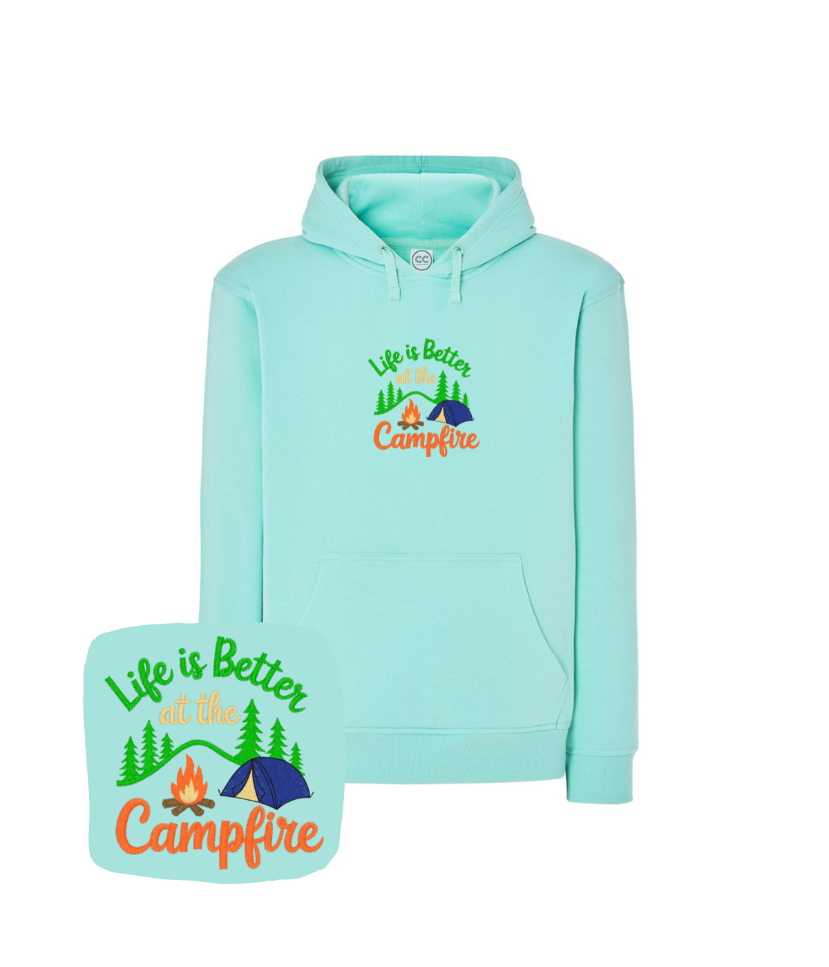 Bluza z haftem Campfire – minimalistyczna bluza campfire, subtelna elegancja