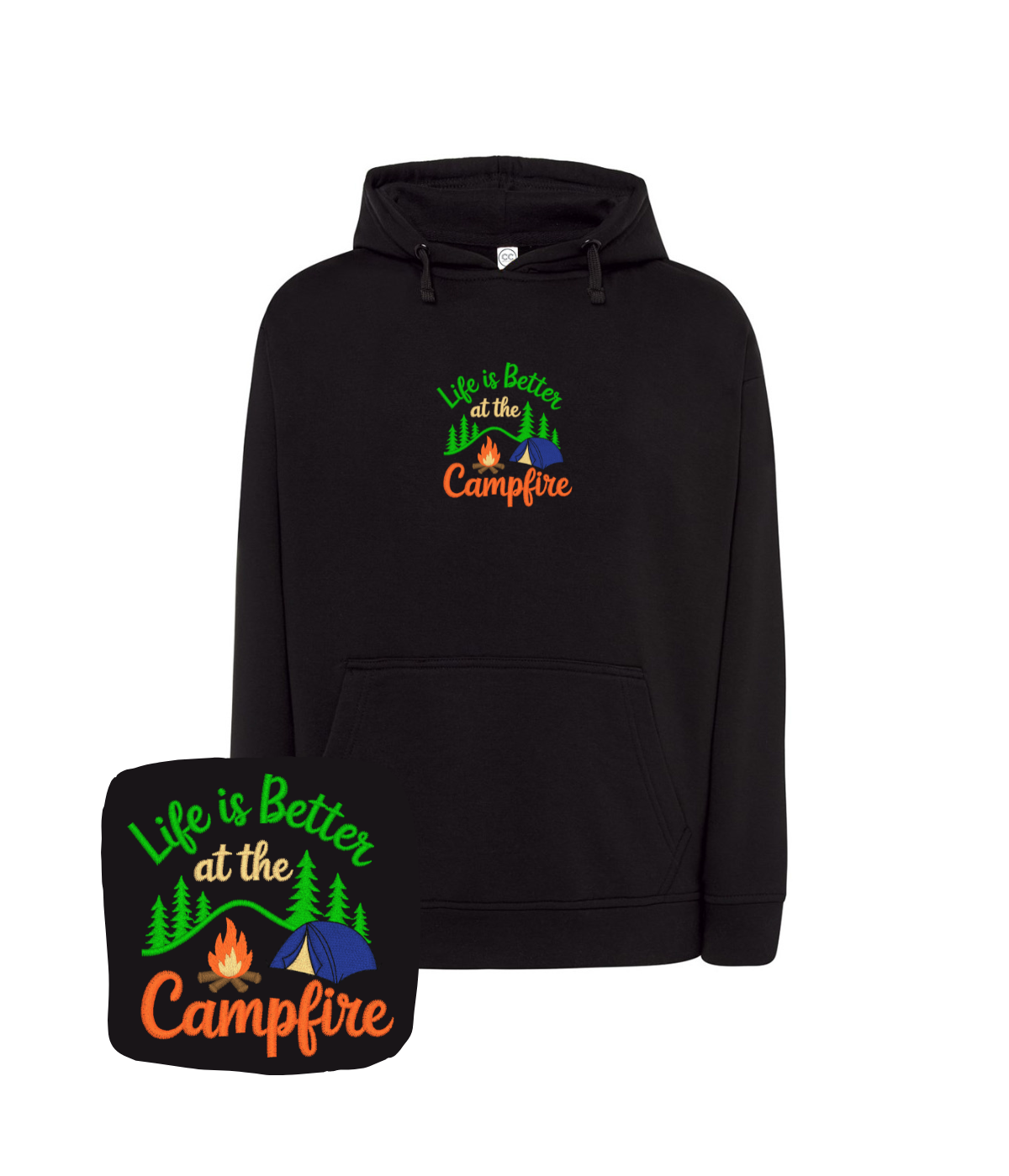 Bluza z haftem Campfire – bluza campfire, prezent dla niego