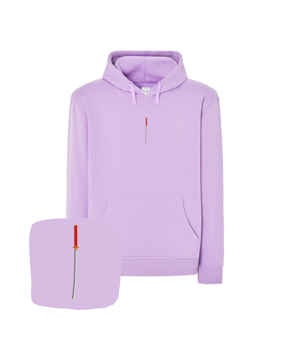 Bluza z haftem katany – bluza ze zdjęciem katana przerobionego na haft komputerowy