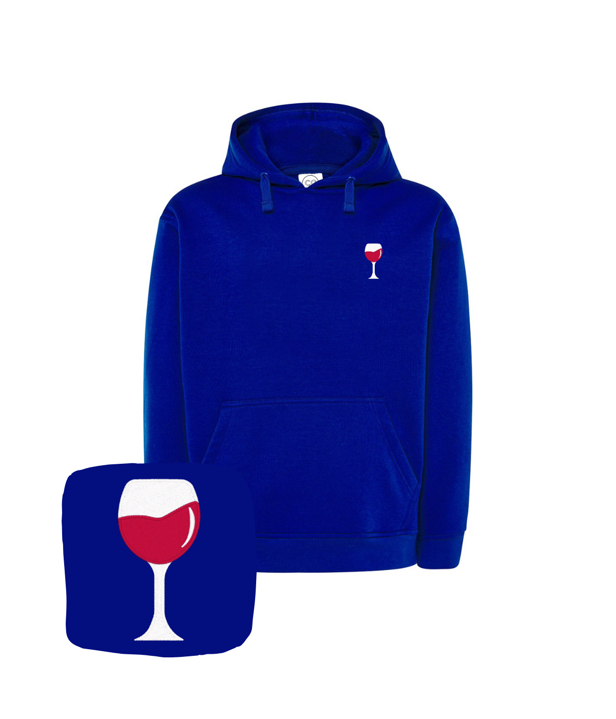 Bluza z haftem kieliszka wina – bluza kieliszek wina unisex, dla każdego