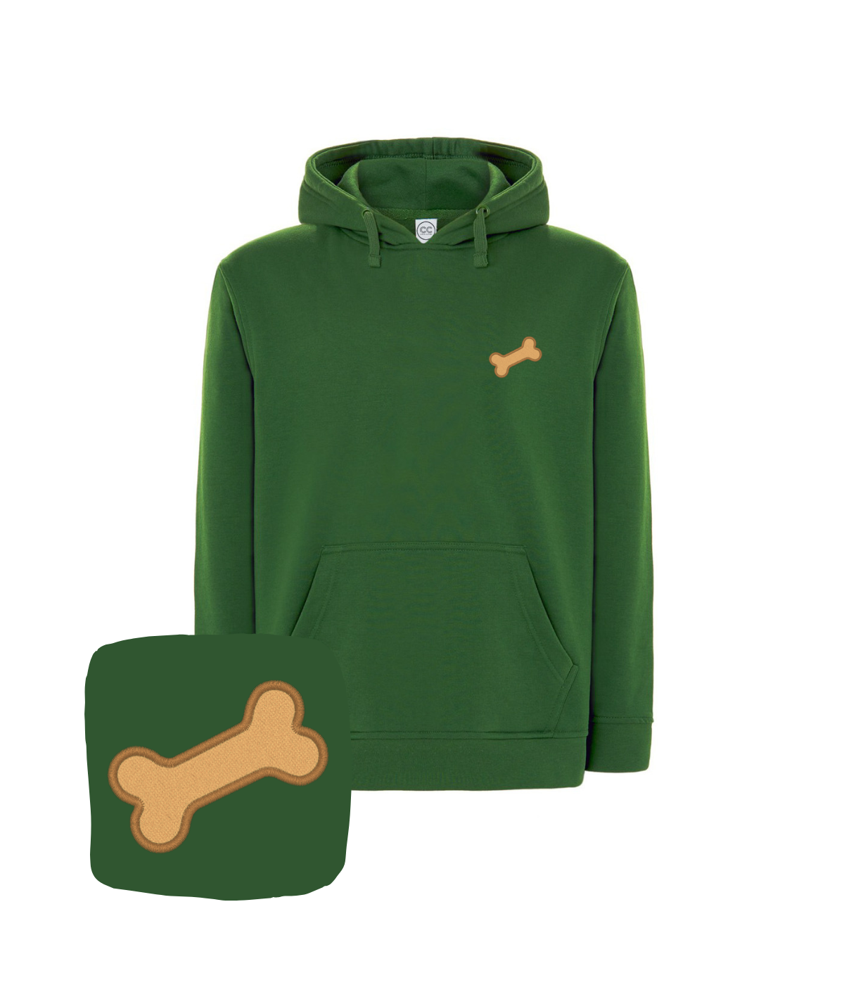 Bluza z haftem kości – bluza z ilustracją kość, artystyczny design