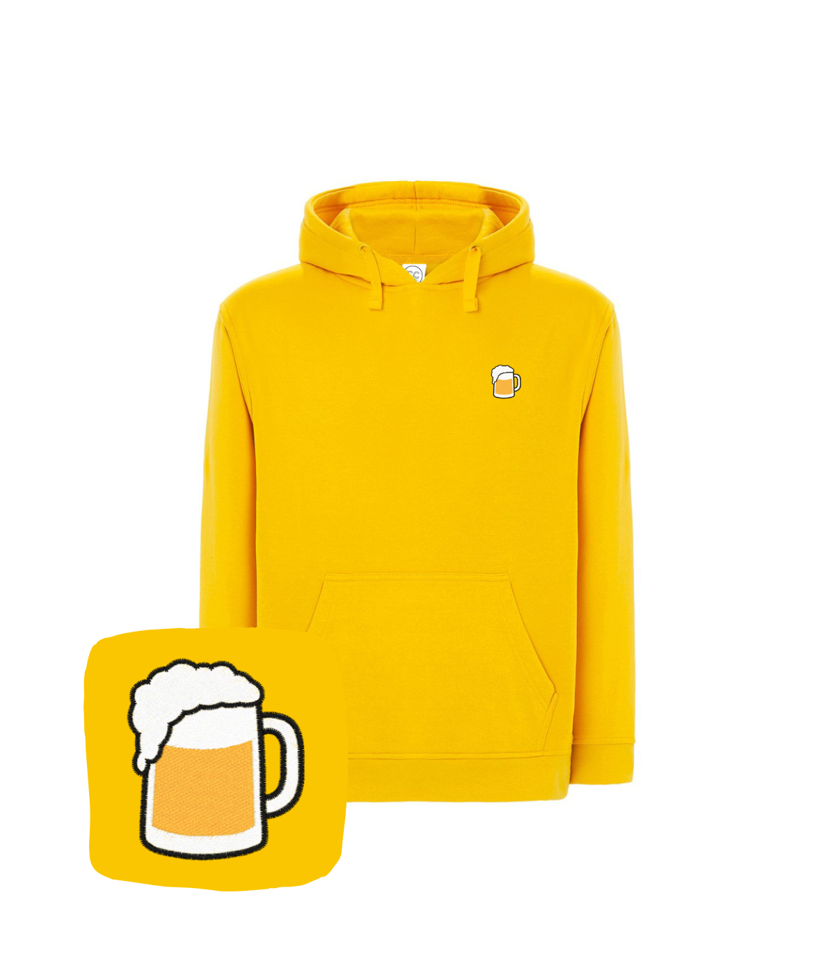 Bluza z haftem kufla piwa – bluza z motywem kufel piwa, nowoczesna grafika