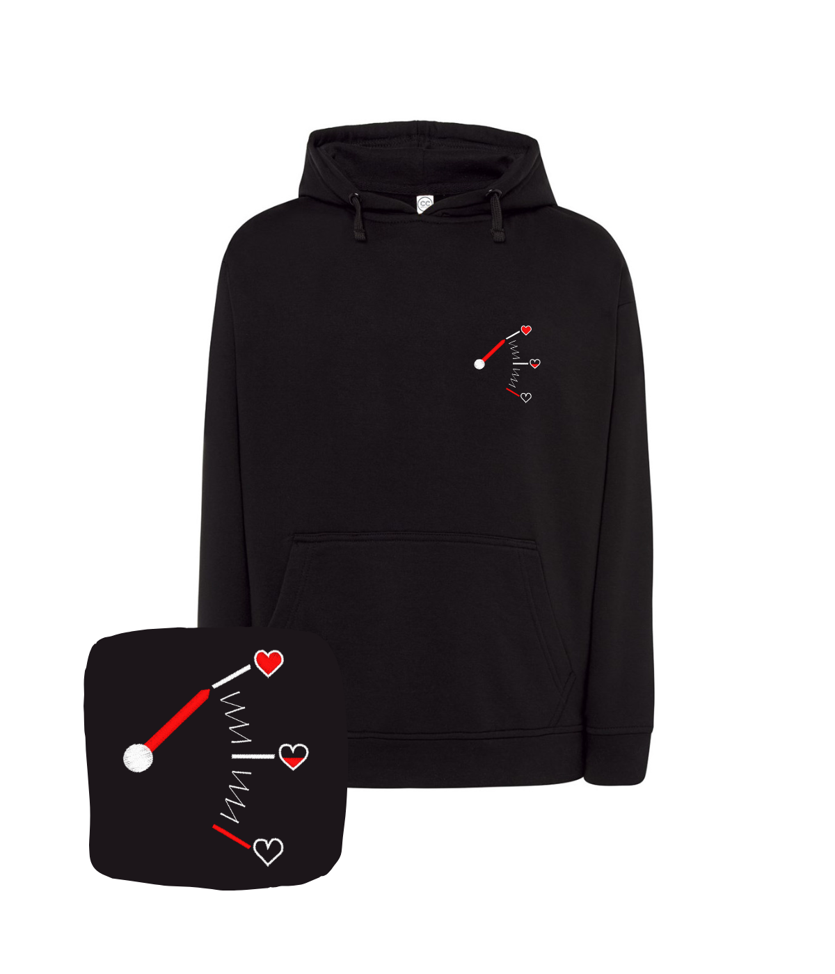 Bluza z haftem licznika miłości – bluza z ilustracją licznik miłości, artystyczny design