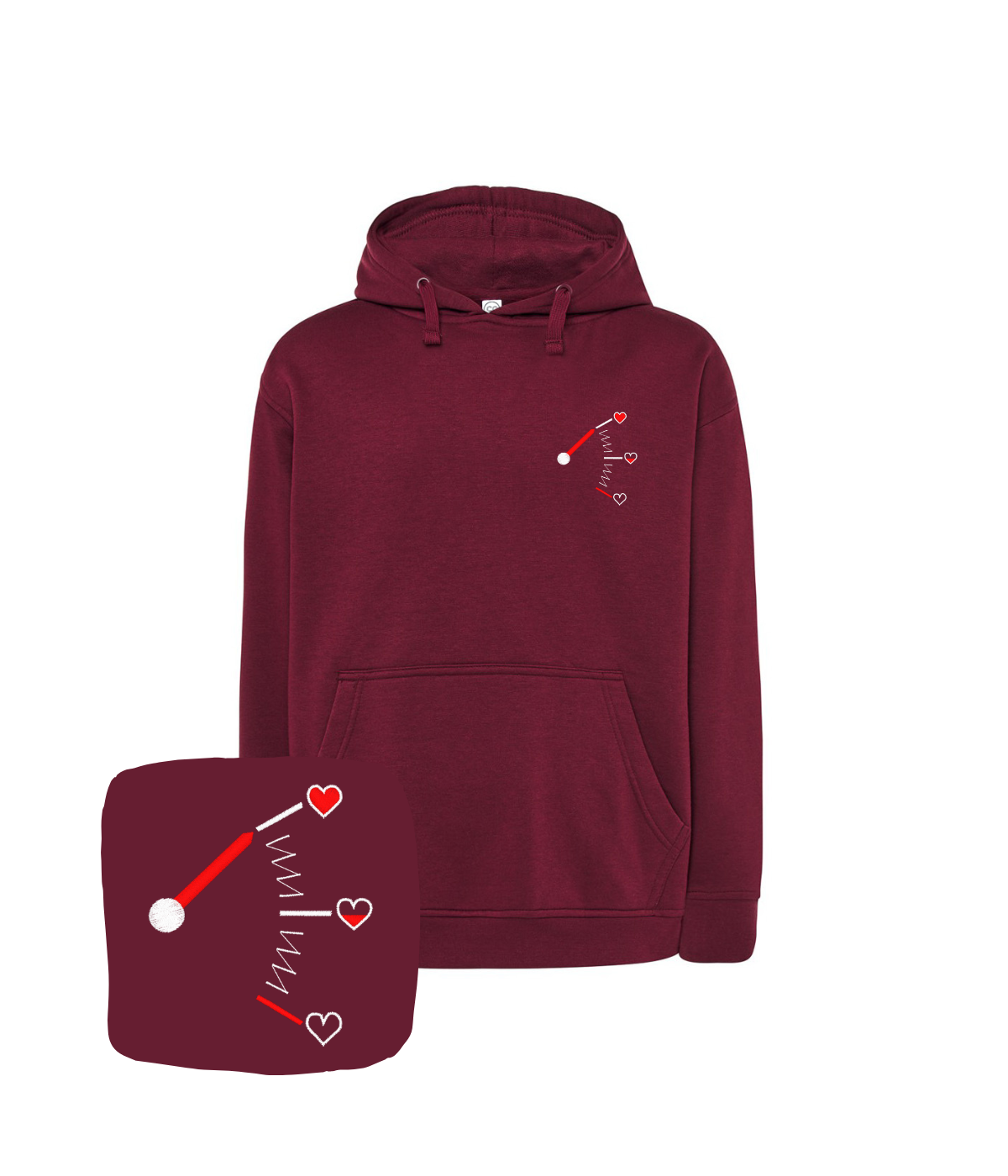 Bluza z haftem licznika miłości – bluza haftowana licznik miłości, własna produkcja Bielsko-Biała