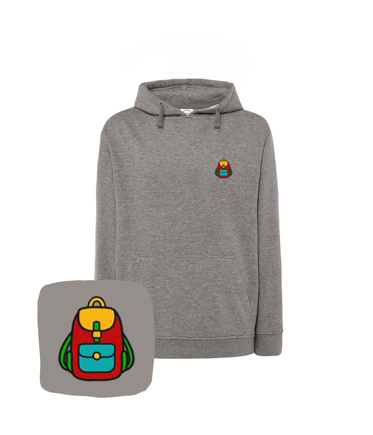 Bluza z haftem plecaka  – bluza plecak na zimę, ciepła i wygodna