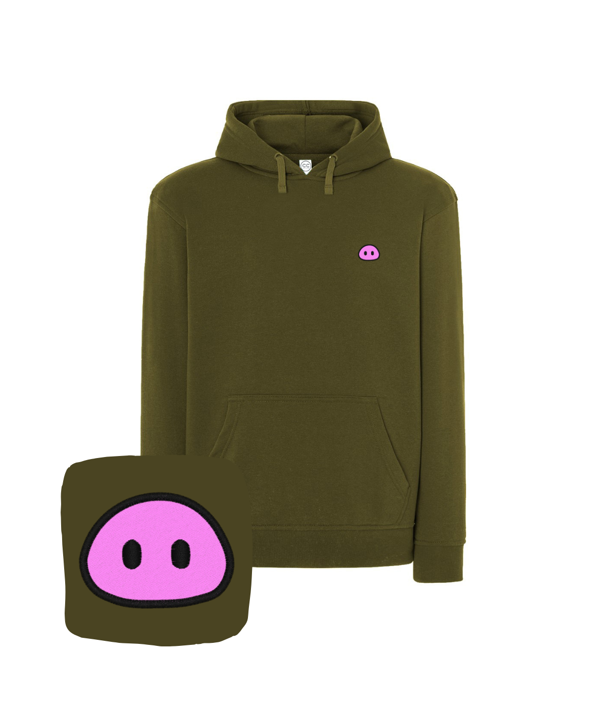Bluza z haftem ryjka – bluza z motywem ryjka haftowanym, nowoczesna grafika