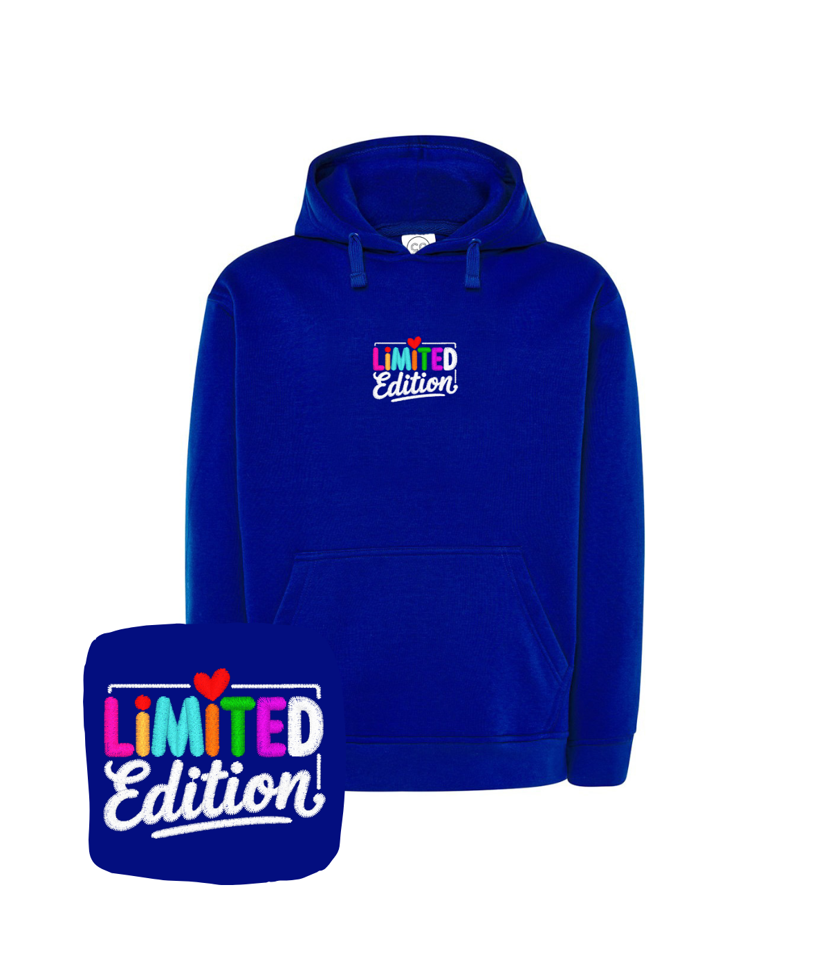 Bluza z haftem napisu Limited Edition – bluza z haftem komputerowym napis limited edition, precyzyjne ściegi
