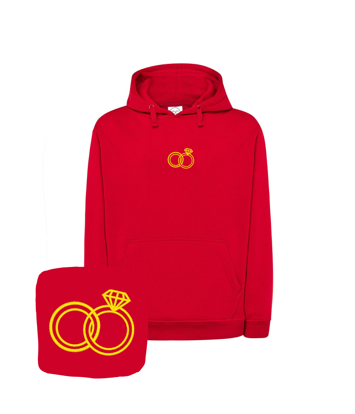 Bluza z haftem obrączek – bluza obrączki wyjątkowy prezent z haftem