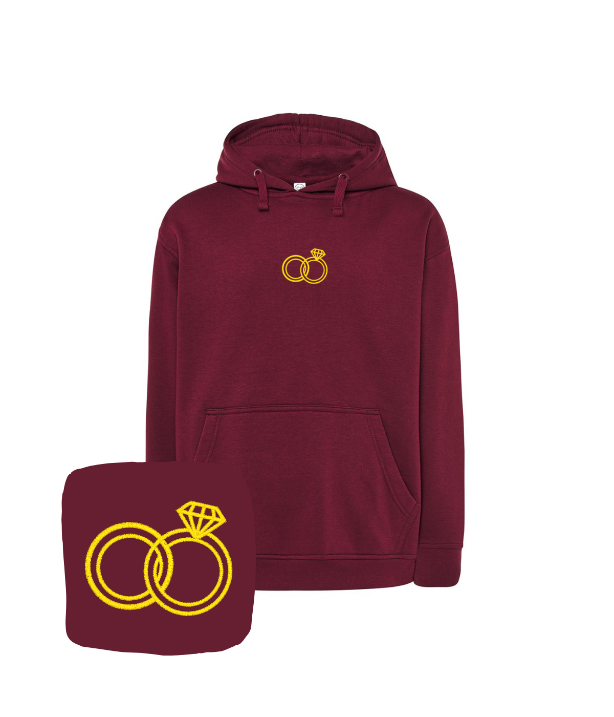 Bluza z haftem obrączek – bluza obrączki z charakterem, wyróżnij się