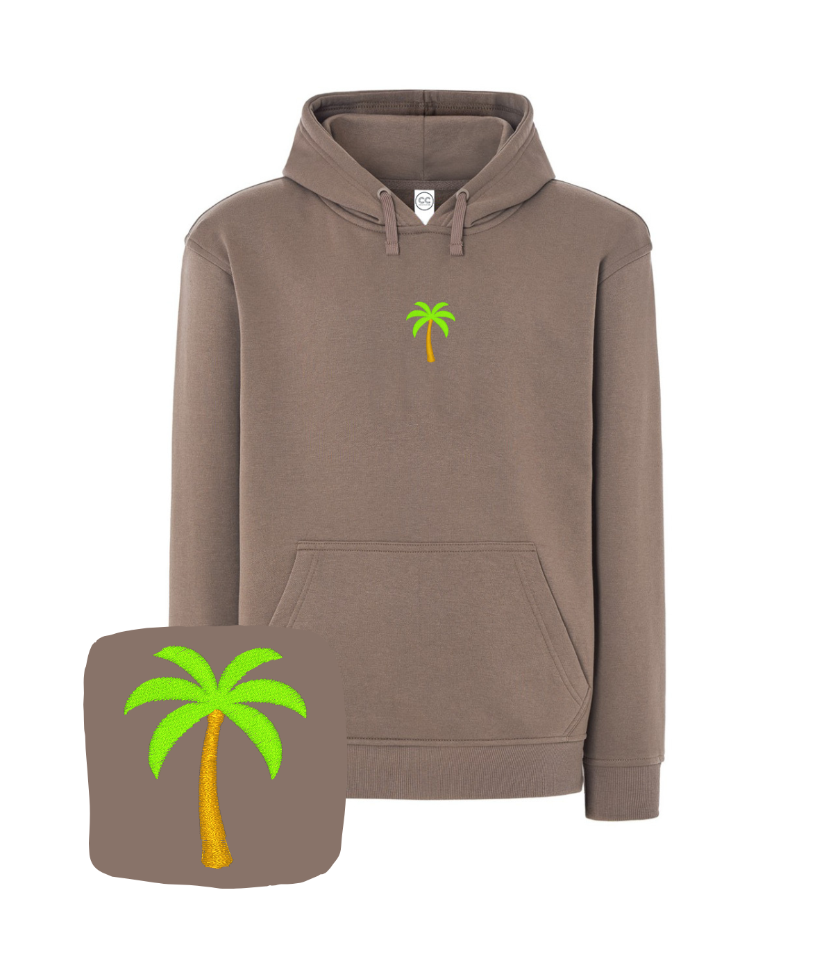 Bluza z haftem palmy – bluza palma slim fit, elegancki fason