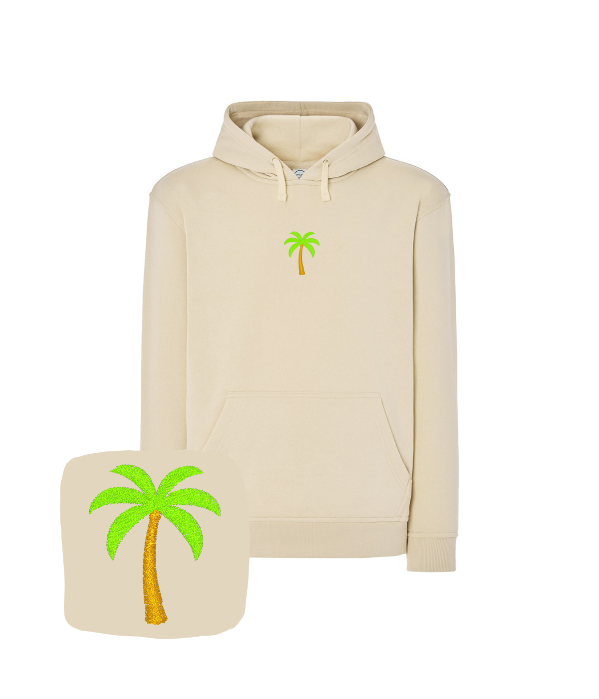 Bluza z haftem palmy – bluza palma z organicznej bawełny, ekologiczna