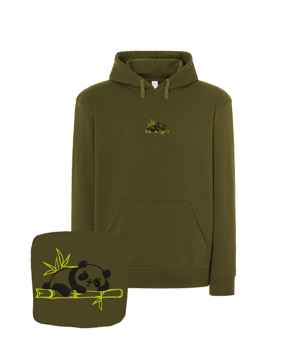 Bluza z haftem śpiącej pandy – bluza panda męska, męski fason
