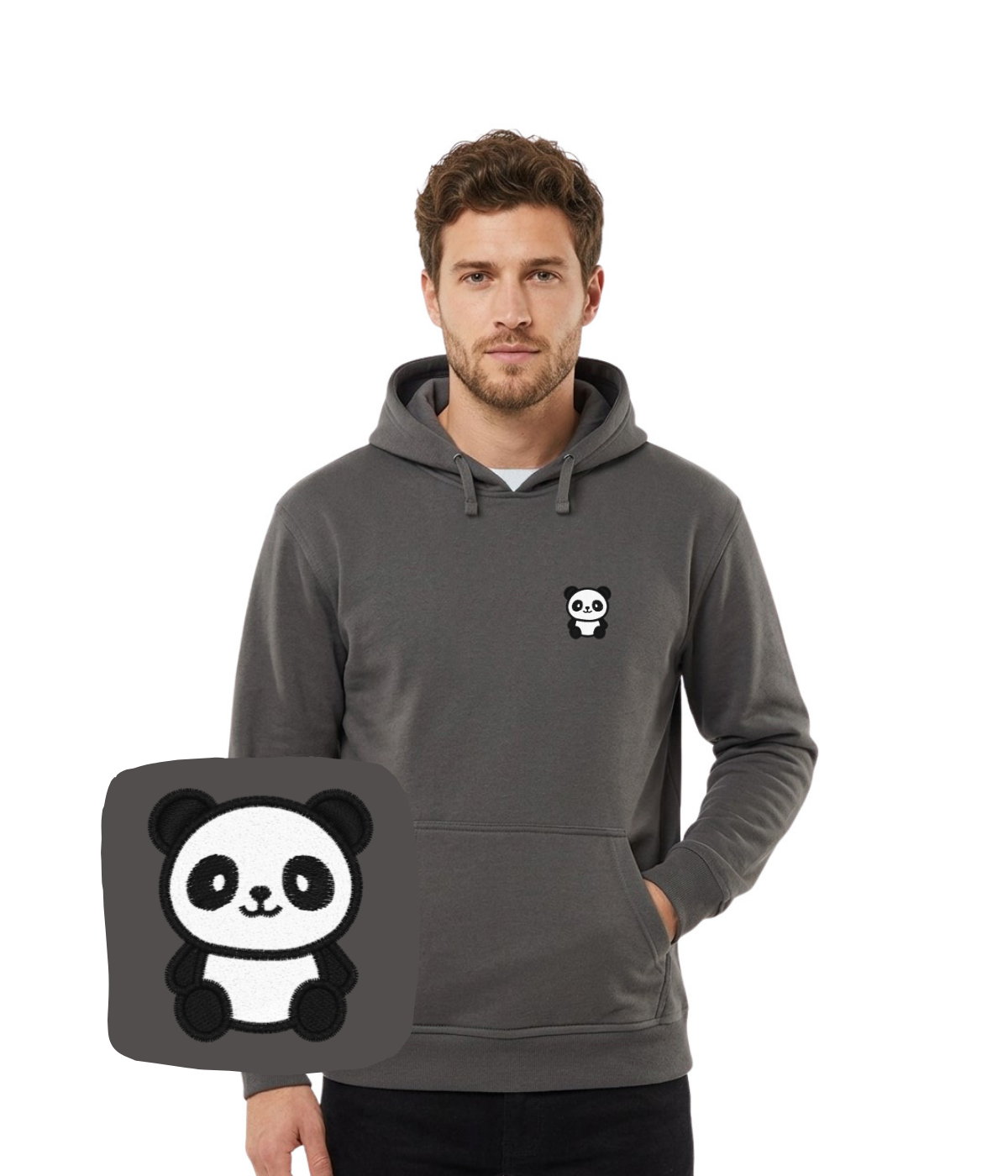Bluza z haftem pandy – bluza panda oryginalny prezent z haftem komputerowym