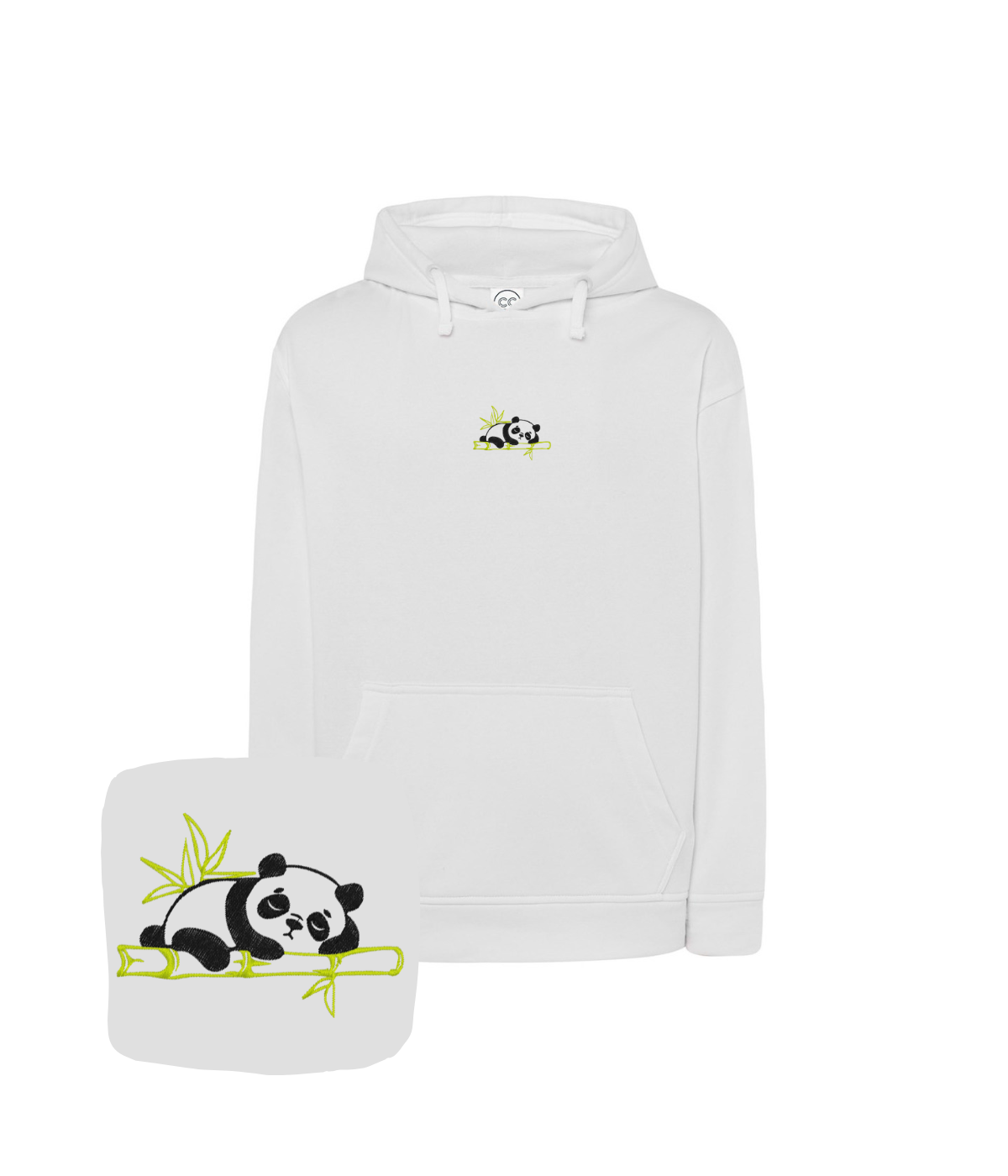 Bluza z haftem śpiącej pandy – nowoczesna bluza panda, świeży design