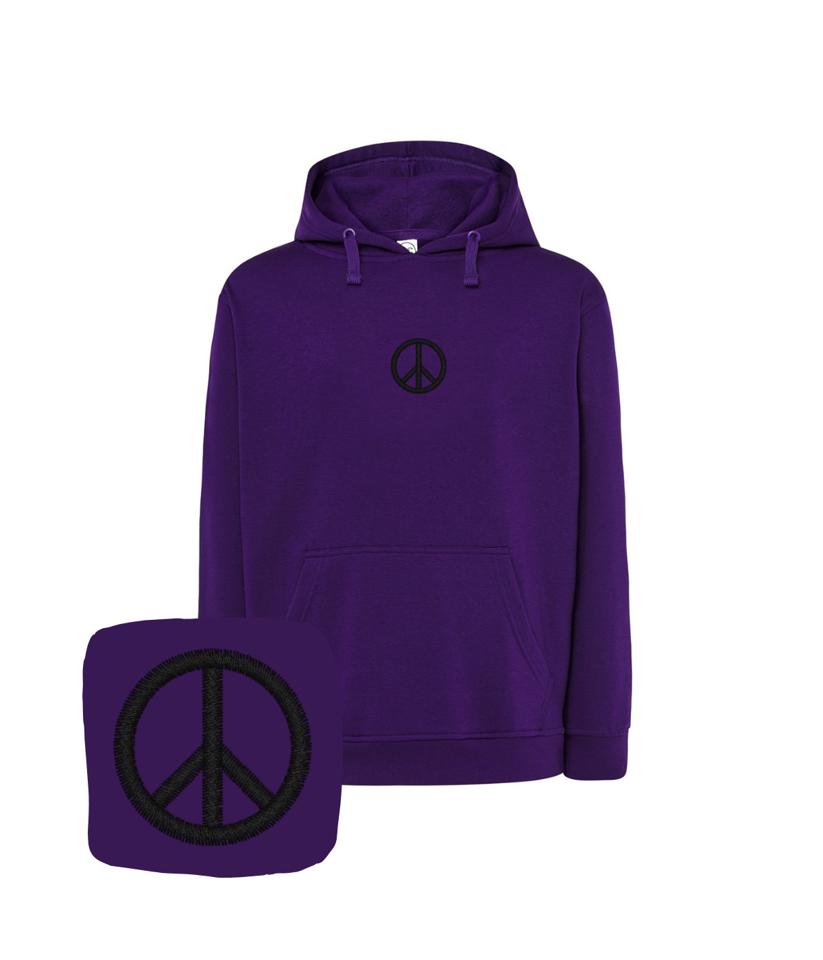 Bluza z haftem peace – bluza peace 290g bawełna-poliester, ciepła i wygodna