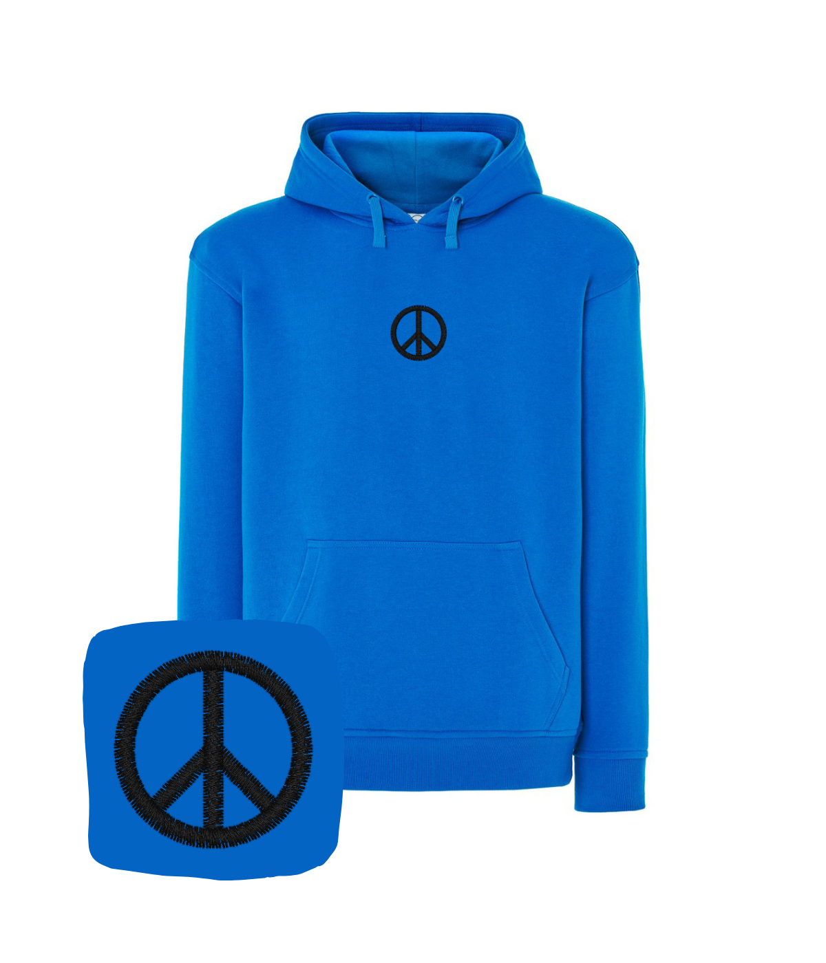 Bluza z haftem peace – bluza z haftem komputerowym peace, precyzyjne ściegi